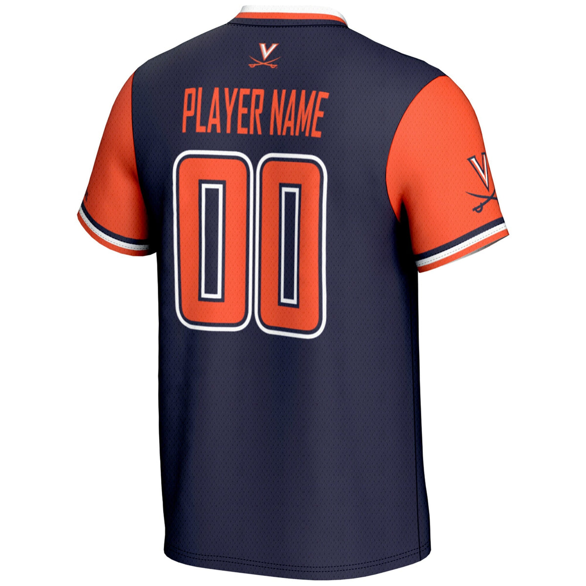 Virginia Cavaliers NIL Pick-A-Player Lightweight Softball Jersey - Navy product image 4, provided for visual reference and