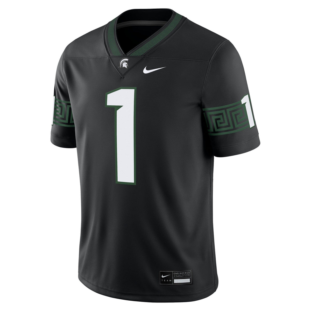 Black Michigan State Spartans Alternate Game Jersey product image 3, provided for visual reference and product detail review