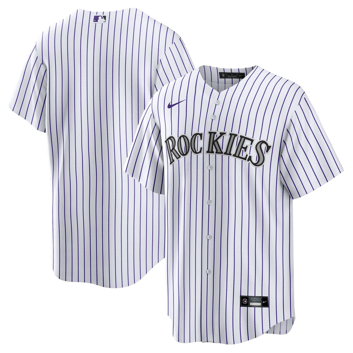 Colorado Rockies White Home Big & Tall Replica Jersey product image 1, provided for visual reference and product detail