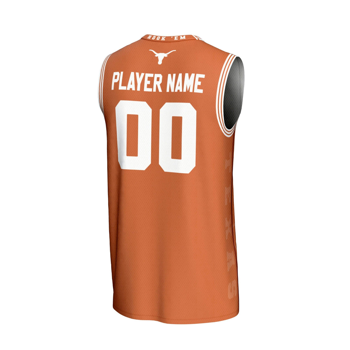 Texas Longhorns NIL Pick-A-Player Basketball Icon Print Lightweight Jersey - Texas Orange product image 4, provided for