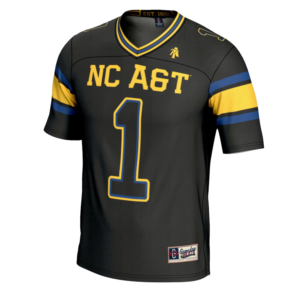 #1 North Carolina A&T Aggies Football Jersey - Black product image 3, provided for visual reference and product detail review