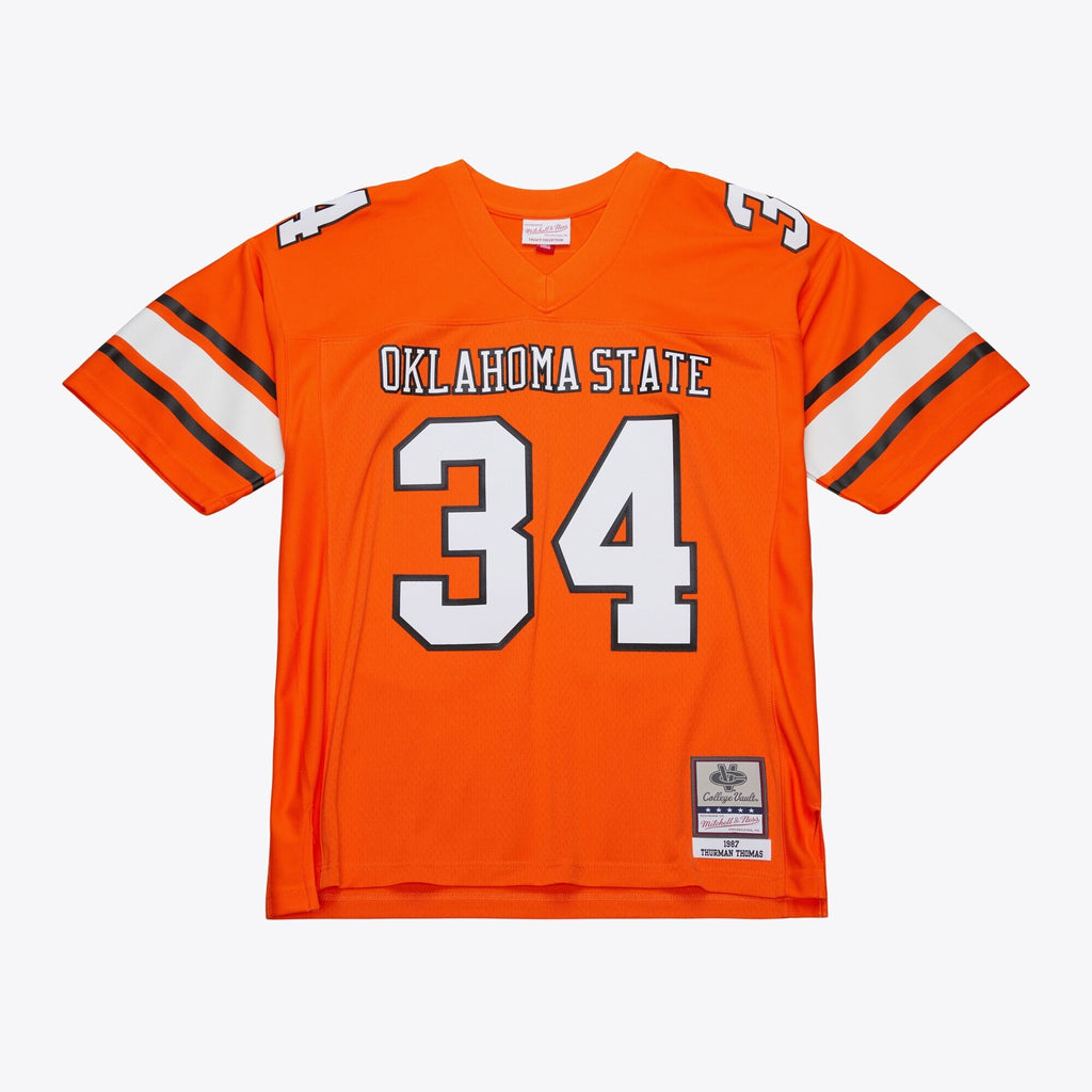 Thurman Thomas Oklahoma State Cowboys 1987 Replica Jersey - Orange product image 1, provided for visual reference and