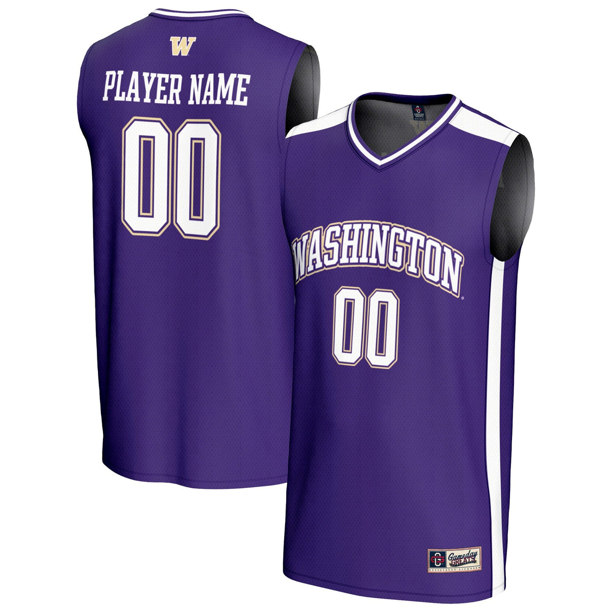 Washington Huskies NIL Pick-A-Player Lightweight Basketball Fashion Jersey - Purple product image 2, provided for visual