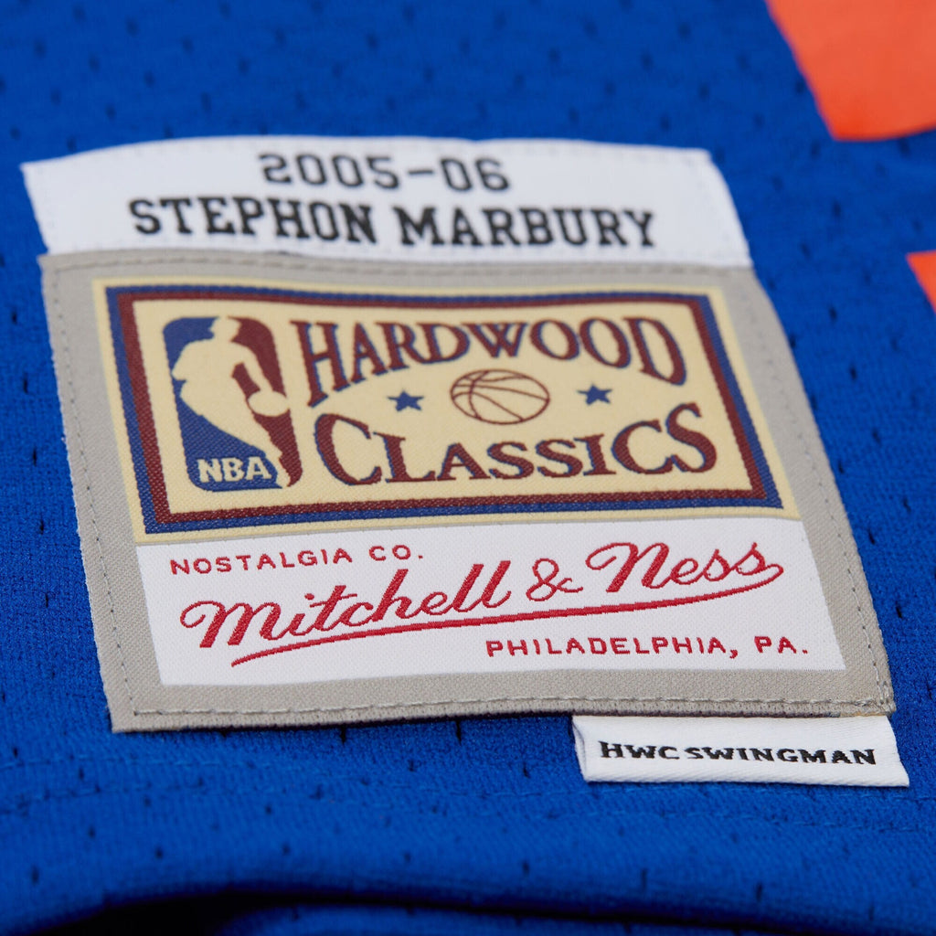 Stephon Marbury Blue New York Knicks 2005/06 Hardwood Classics Swingman Jersey product image 7, provided for visual