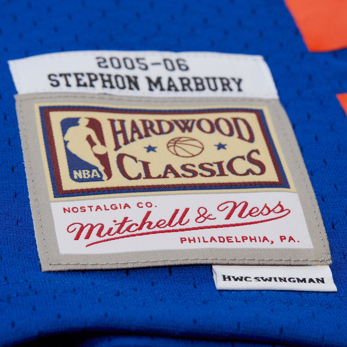 Stephon Marbury Blue New York Knicks 2005/06 Hardwood Classics Swingman Jersey product image 7, provided for visual