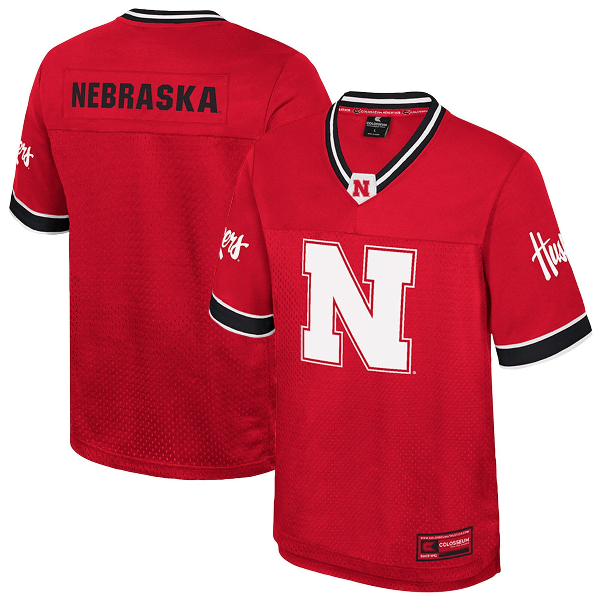 Nebraska Huskers Nothing But The Hits Football Jersey - Red product image 2, provided for visual reference and product