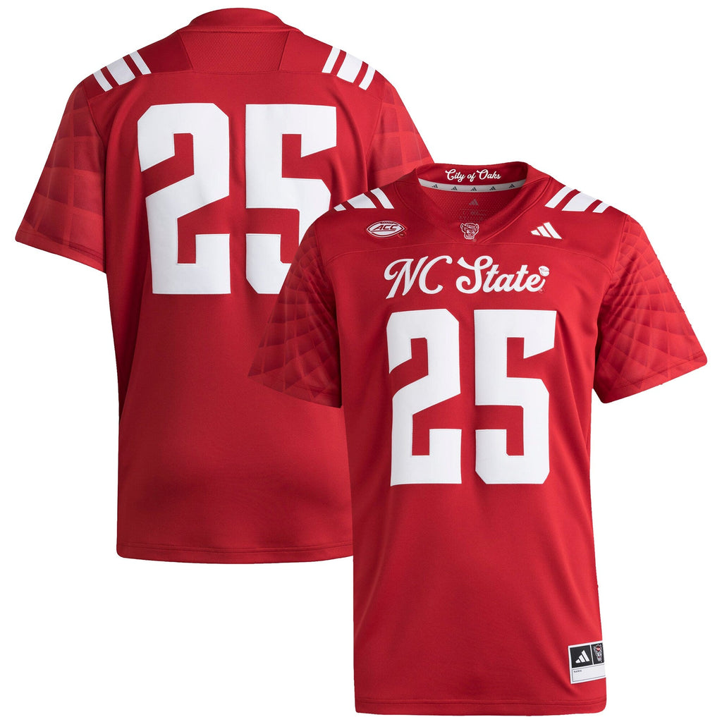 #25 NC State Wolfpack Premier Strategy Jersey - Red product image 2, provided for visual reference and product detail review