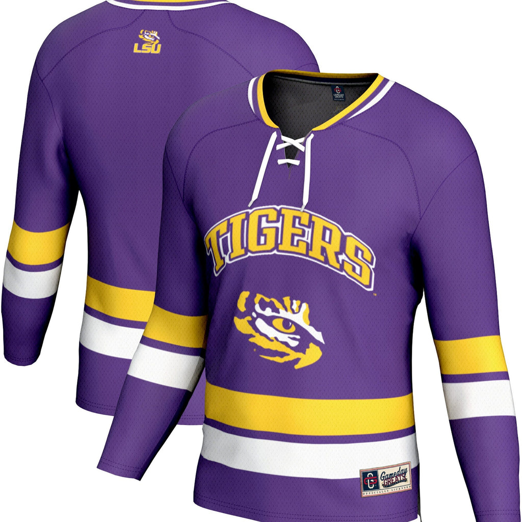 LSU Tigers Spirit Hockey Jersey - Purple product image 1, provided for visual reference and product detail review
