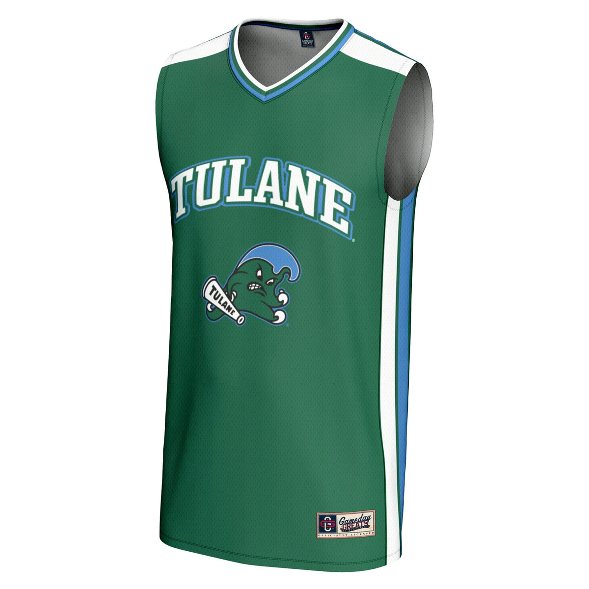 Tulane Green Wave Spirit Basketball Jersey - Green product image 3, provided for visual reference and product detail review