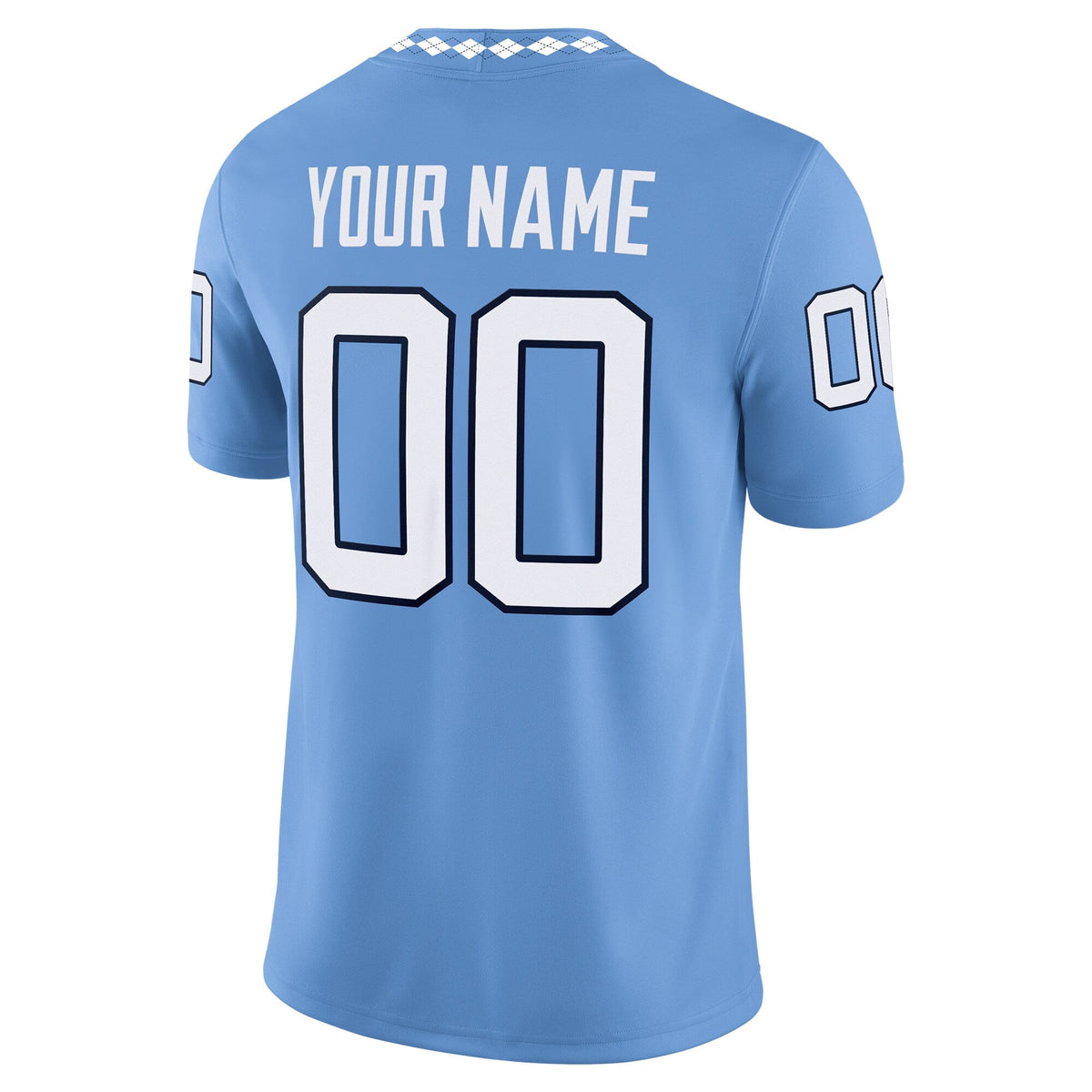 North Carolina Tar Heels Custom Game Jersey - Carolina Blue product image 4, provided for visual reference and product
