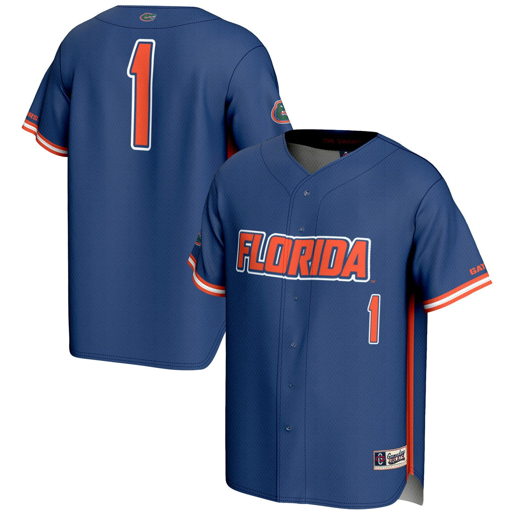 #1 Florida Gators Lightweight Baseball Jersey - Royal product image 1, provided for visual reference and product detail