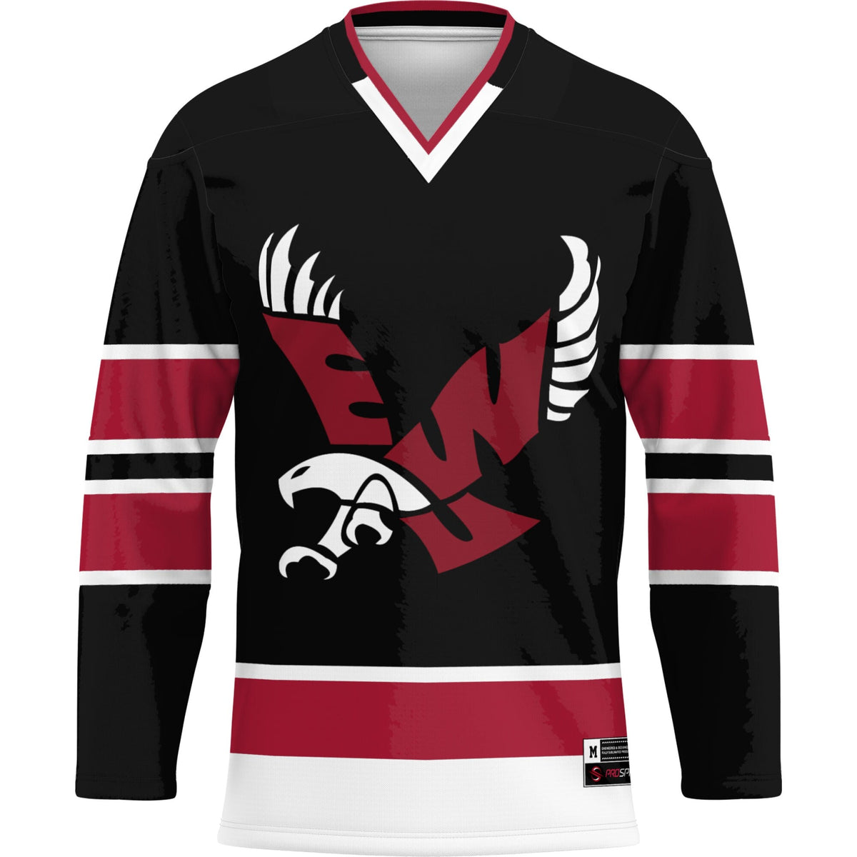 Eastern Washington Eagles Hockey Jersey - Black product image 3, provided for visual reference and product detail review