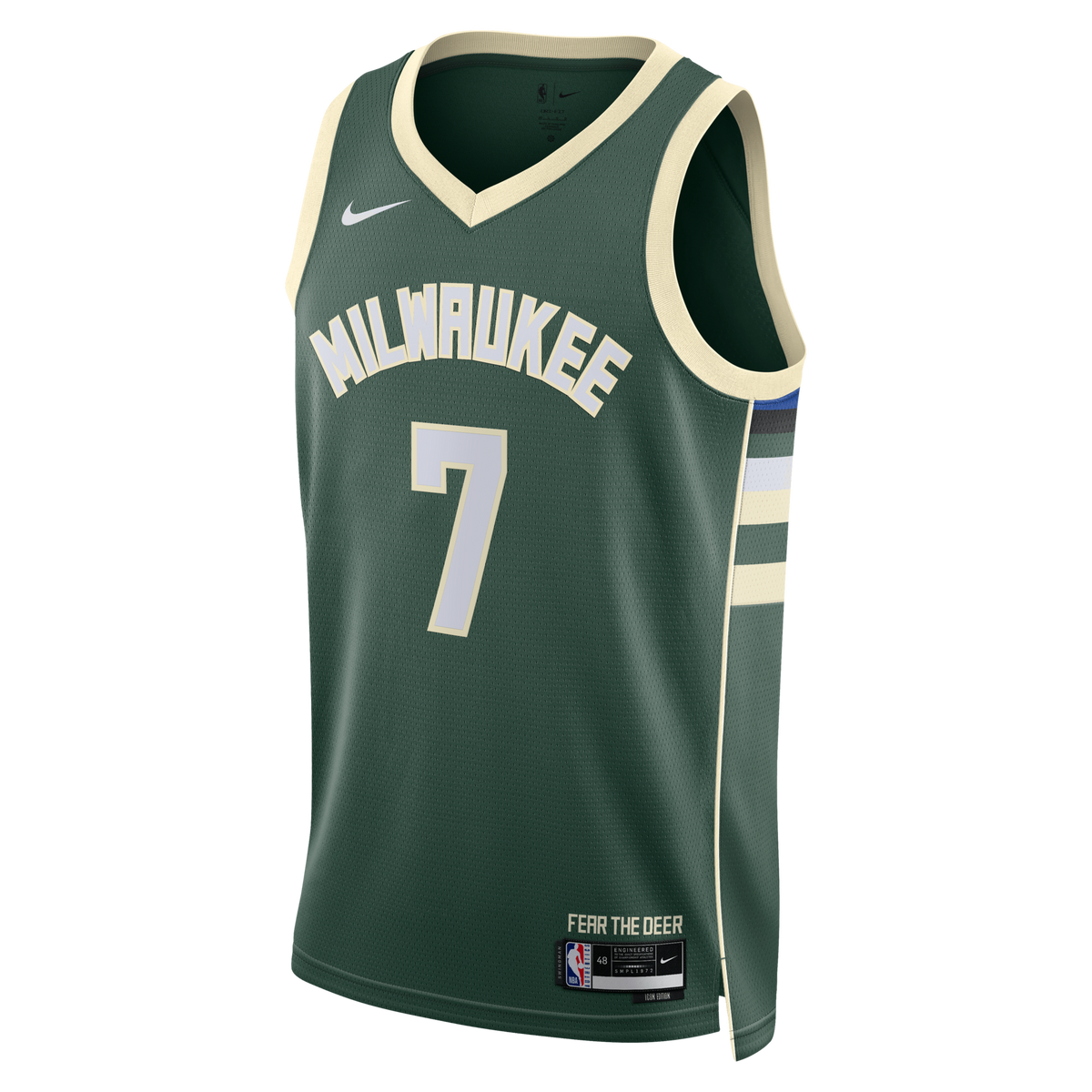 Milwaukee Bucks Icon Edition Swingman Jersey - Hunter Green - Kevin Porter Jr. product image 3, provided for visual