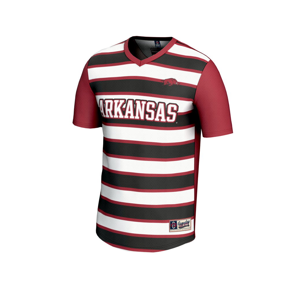 #1 Arkansas Razorbacks Lightweight Soccer Fashion Jersey - Cardinal product image 3, provided for visual reference and