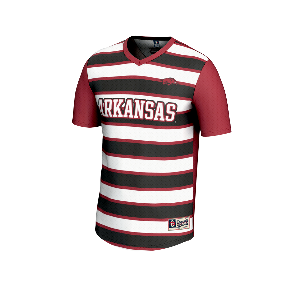 #1 Arkansas Razorbacks Lightweight Soccer Fashion Jersey - Cardinal product image 3, provided for visual reference and