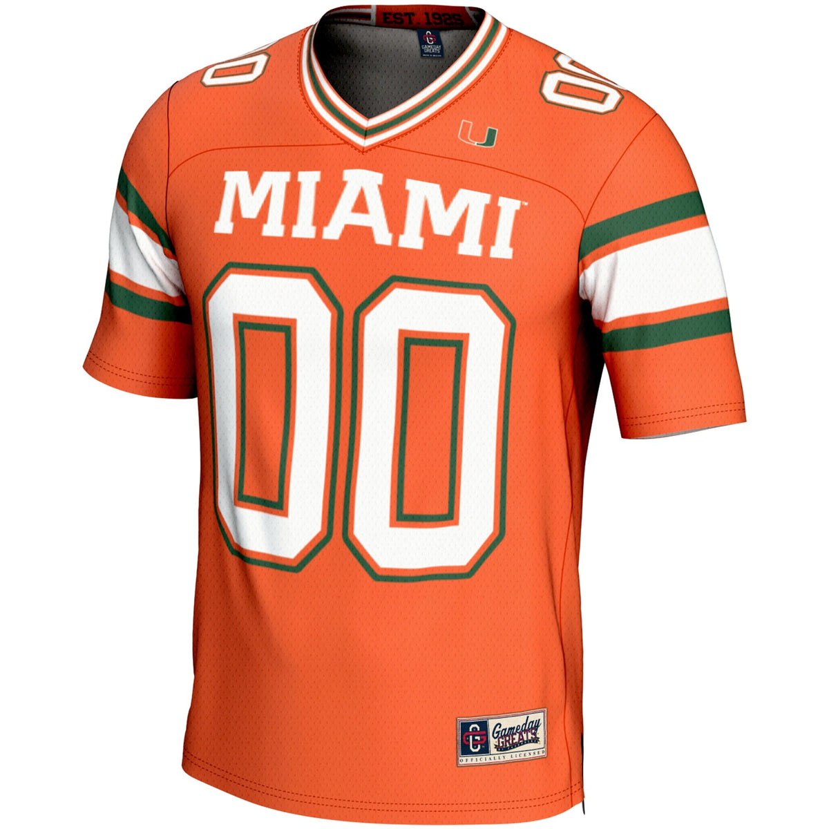 Miami Hurricanes NIL Pick-A-Player Football Jersey - Orange product image 3, provided for visual reference and product