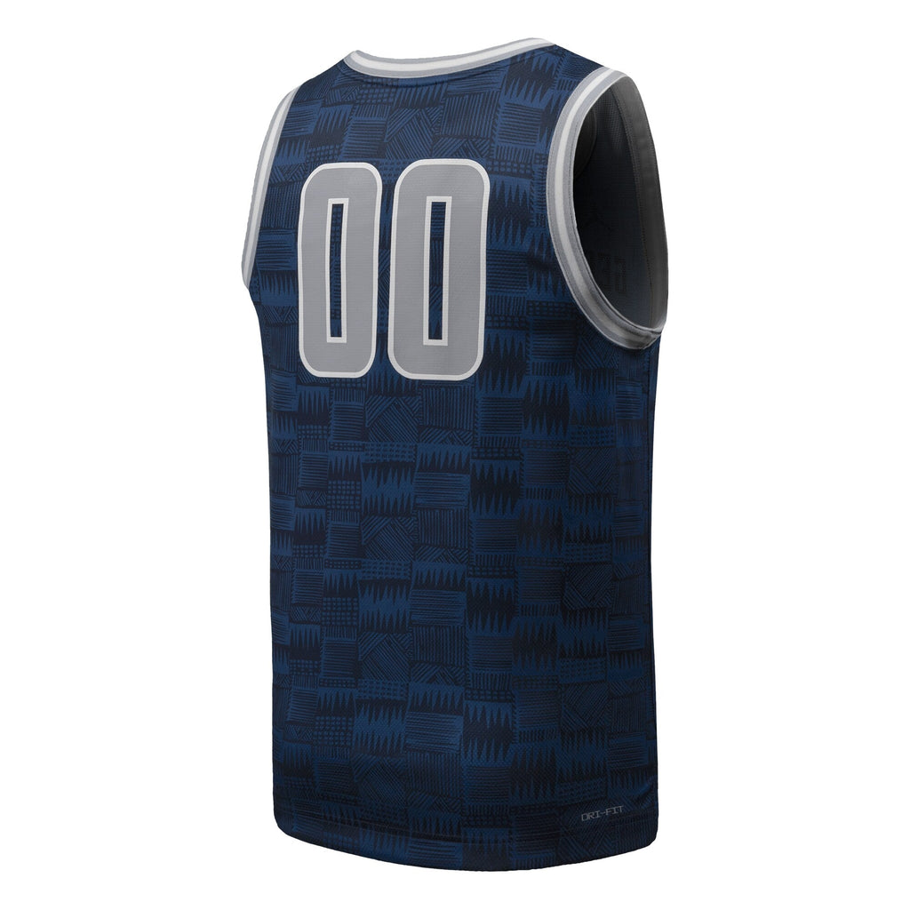 #00 Georgetown Hoyas Replica Basketball Jersey - Navy product image 4, provided for visual reference and product detail