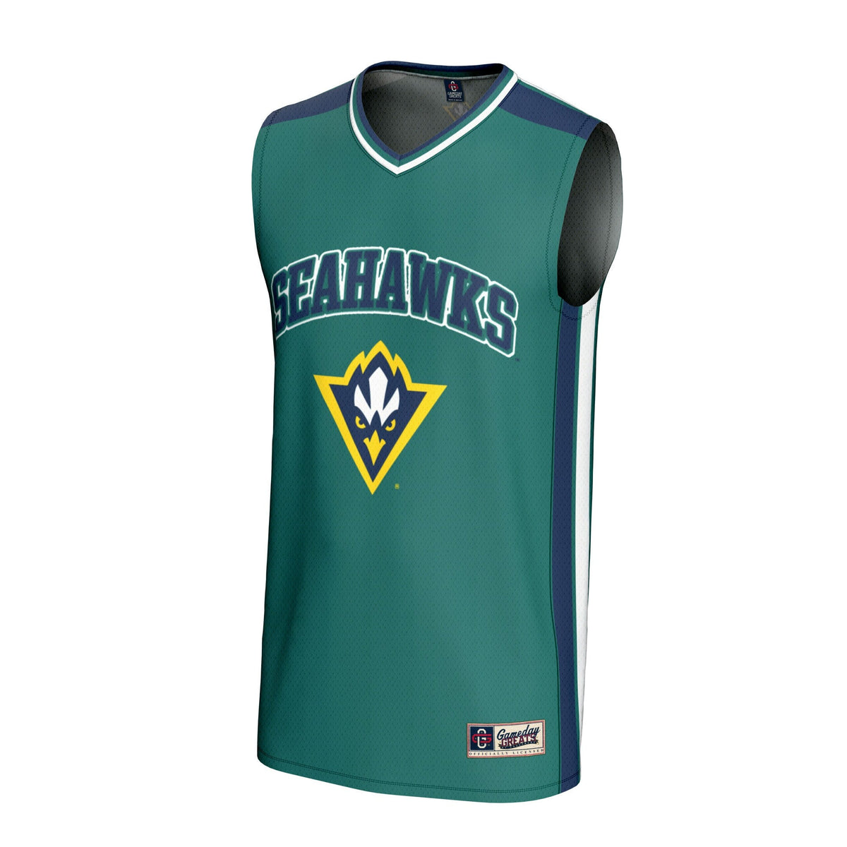 UNC Wilmington Seahawks Basketball Jersey - Teal product image 3, provided for visual reference and product detail review