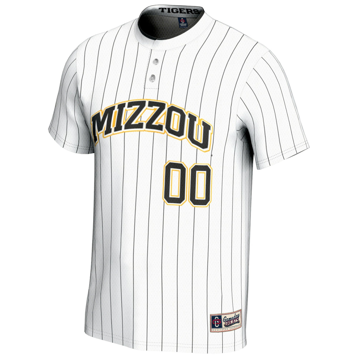 Missouri Tigers NIL Pick-A-Player Lightweight Softball Jersey - White product image 3, provided for visual reference and