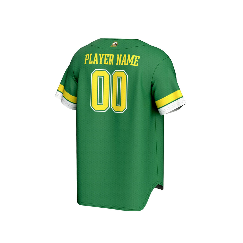 Oregon Ducks NIL Pick-A-Player Lightweight Collegiate Baseball Fashion Jersey - Green product image 4, provided for visual