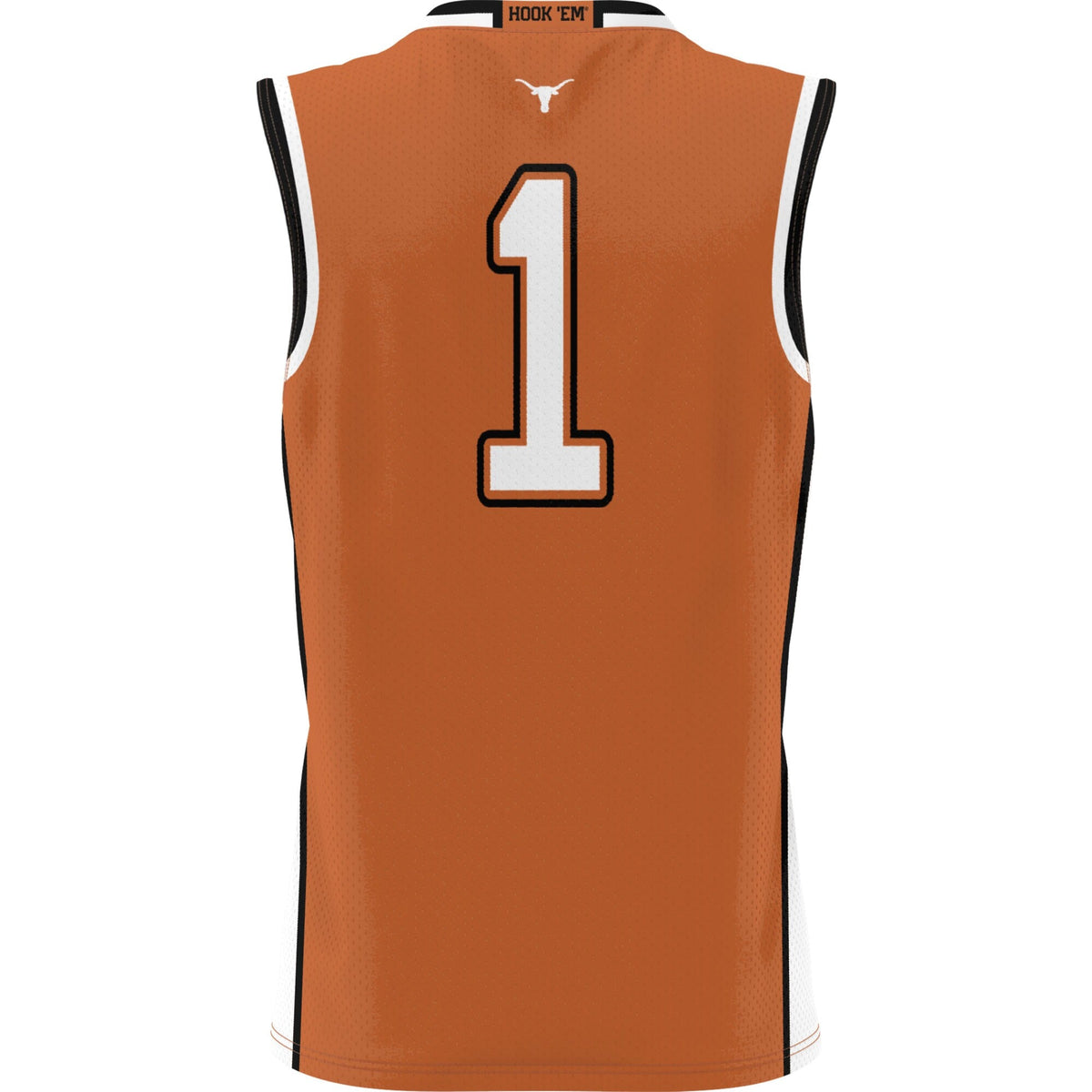 #1 Texas Longhorns Lightweight Collegiate Basketball Jersey - Texas Orange product image 4, provided for visual reference