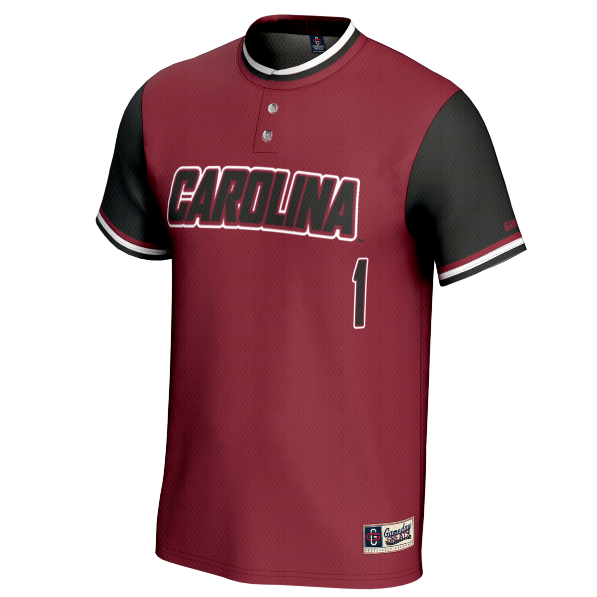 #1 South Carolina Gamecocks Lightweight Softball Jersey - Garnet product image 3, provided for visual reference and product