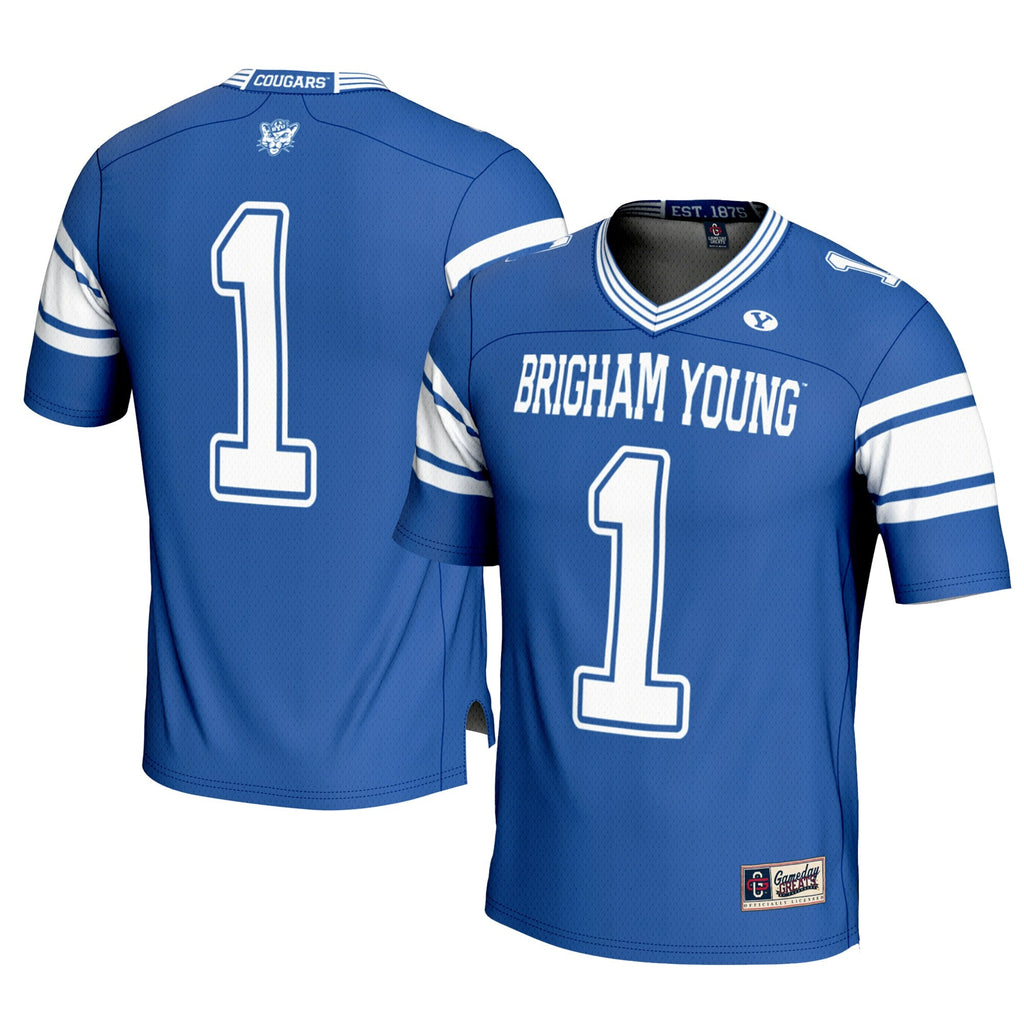 #1 BYU Cougars Football Jersey - Royal product image 2, provided for visual reference and product detail review