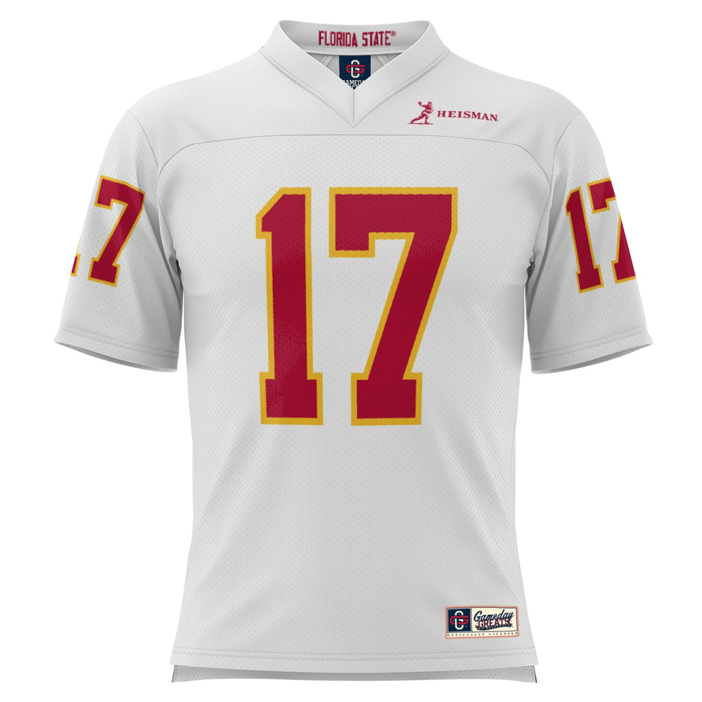 Charlie Ward White Florida State Seminoles Heisman Football Jersey product image 3, provided for visual reference and