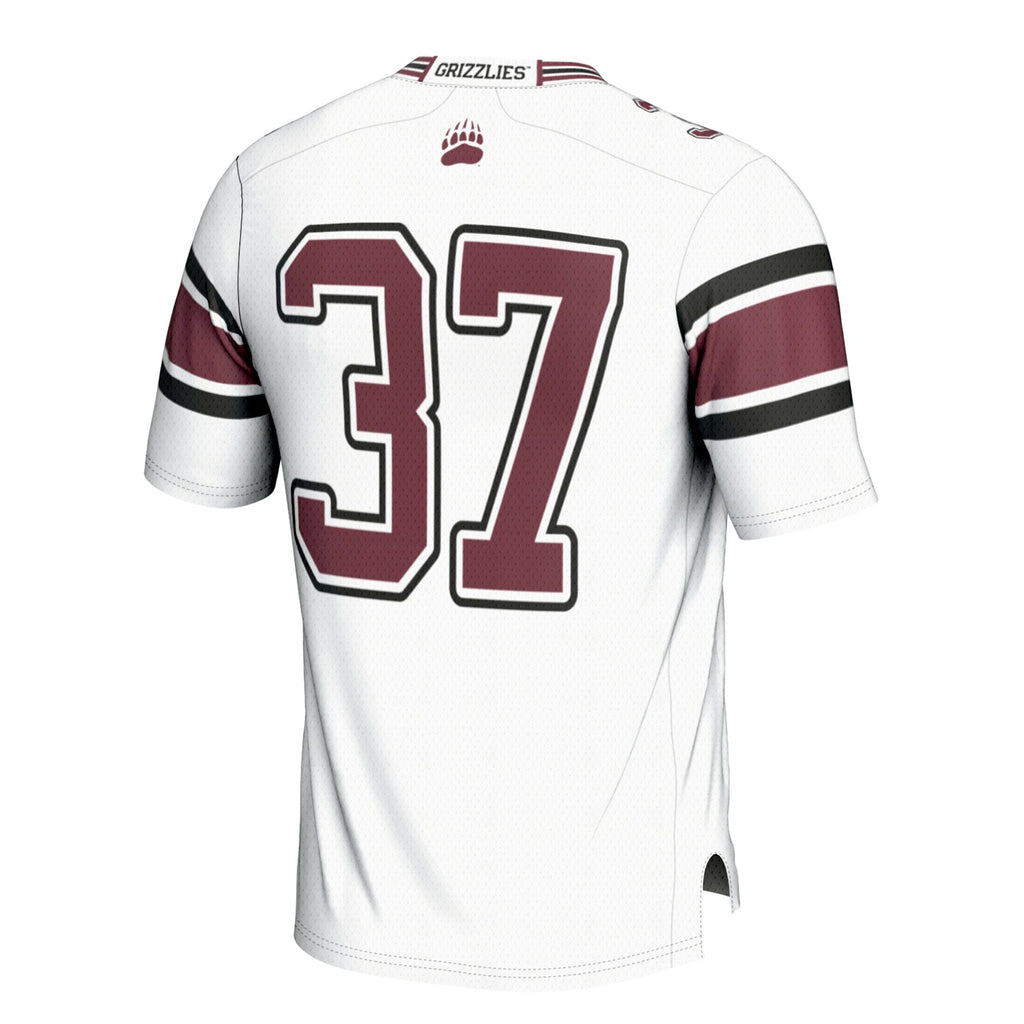 #37 Montana Grizzlies Football Jersey - White product image 4, provided for visual reference and product detail review