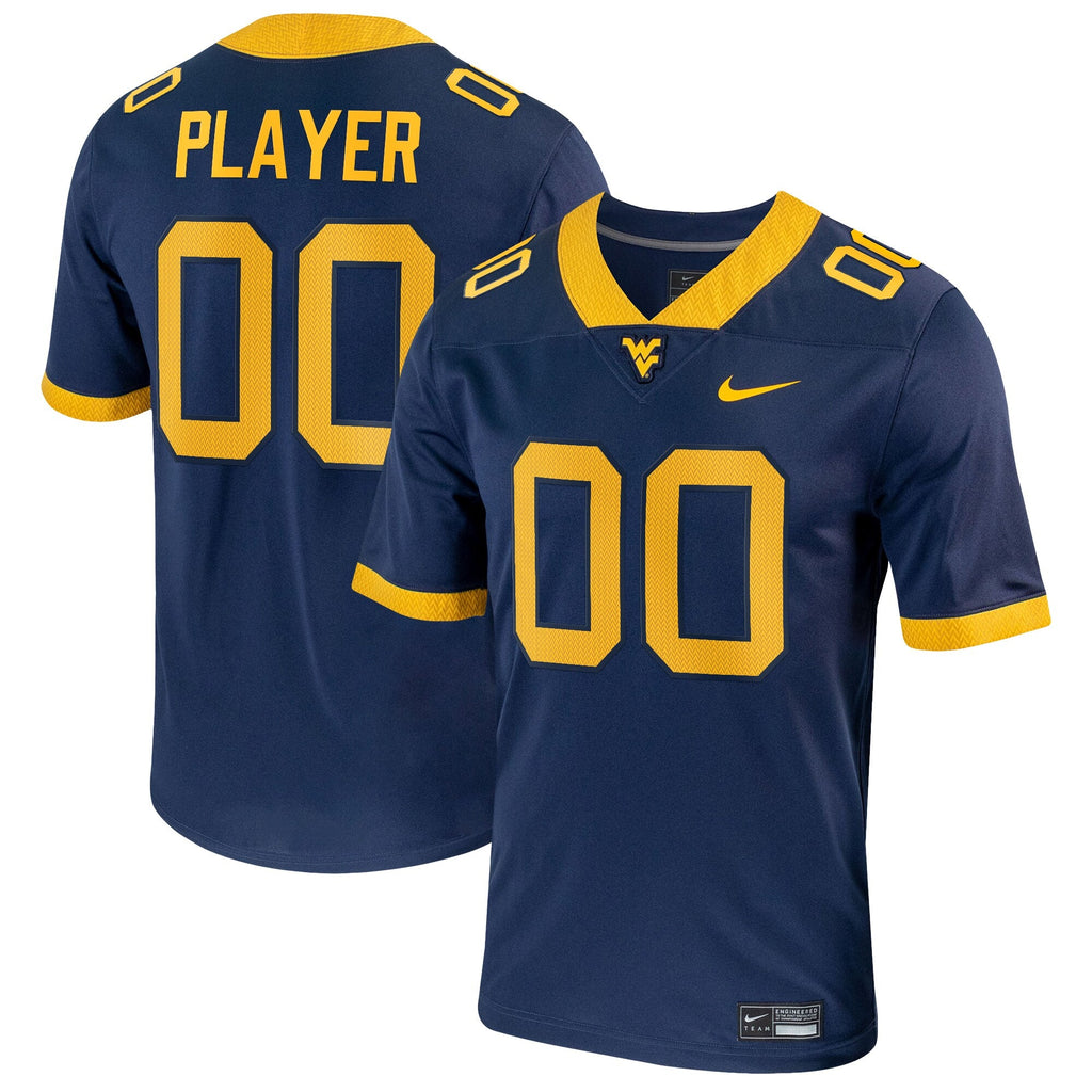 West Virginia Mountaineers Pick-A-Player NIL Replica Football Jersey - Navy product image 2, provided for visual reference