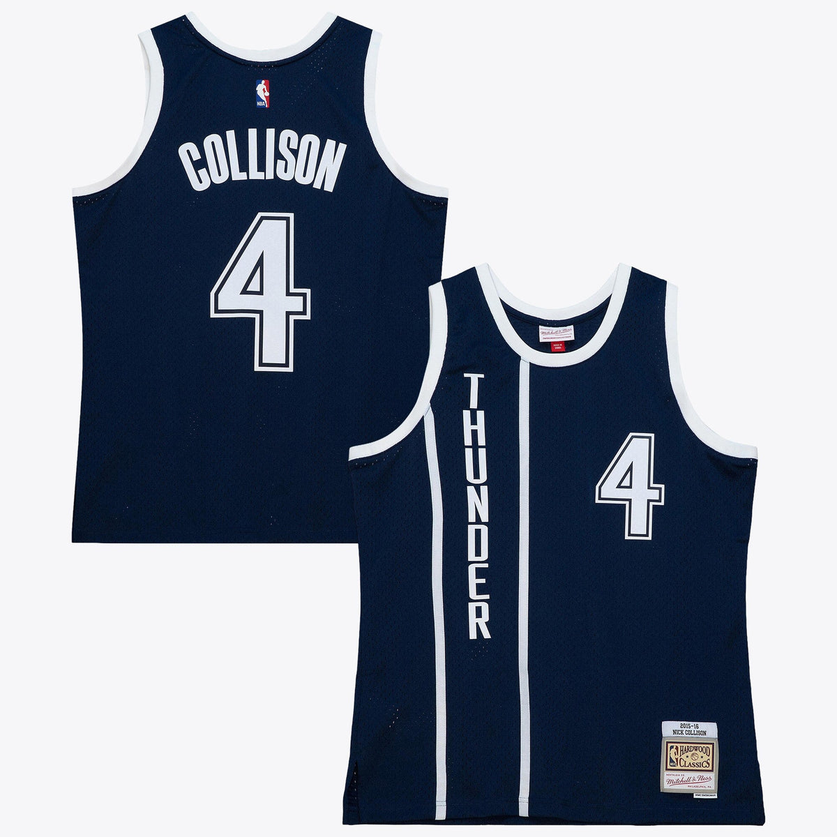 Oklahoma City Thunder Nick Collison 2015 Alternate Authentic Jersey - Ash Blue product image 1, provided for visual