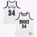 Milwaukee Bucks Ray Allen 1996 Swingman Authentic Jersey - White product image 1, provided for visual reference and product