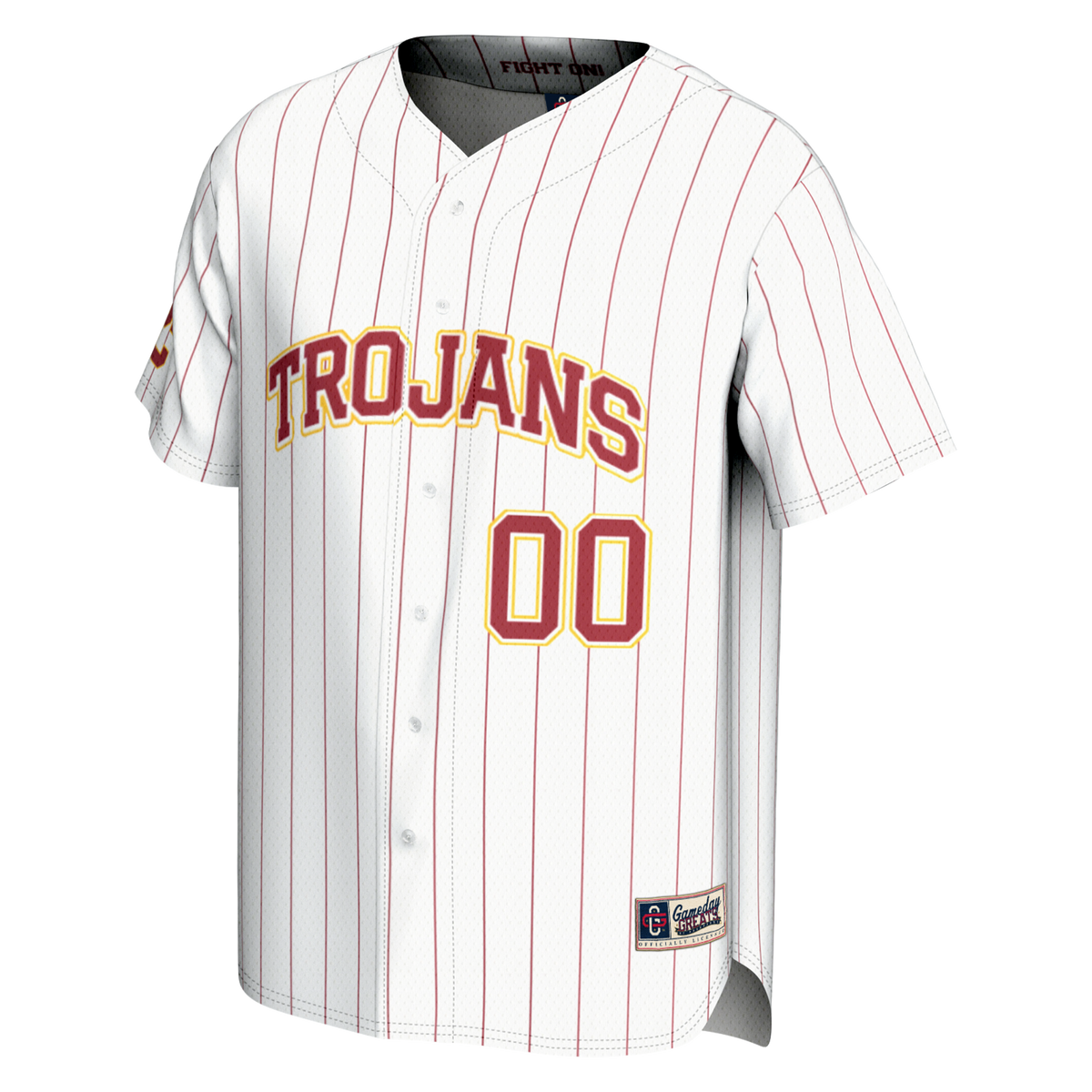 USC Trojans NIL Pick-A-Player Baseball Lightweight Jersey - White product image 2, provided for visual reference and product