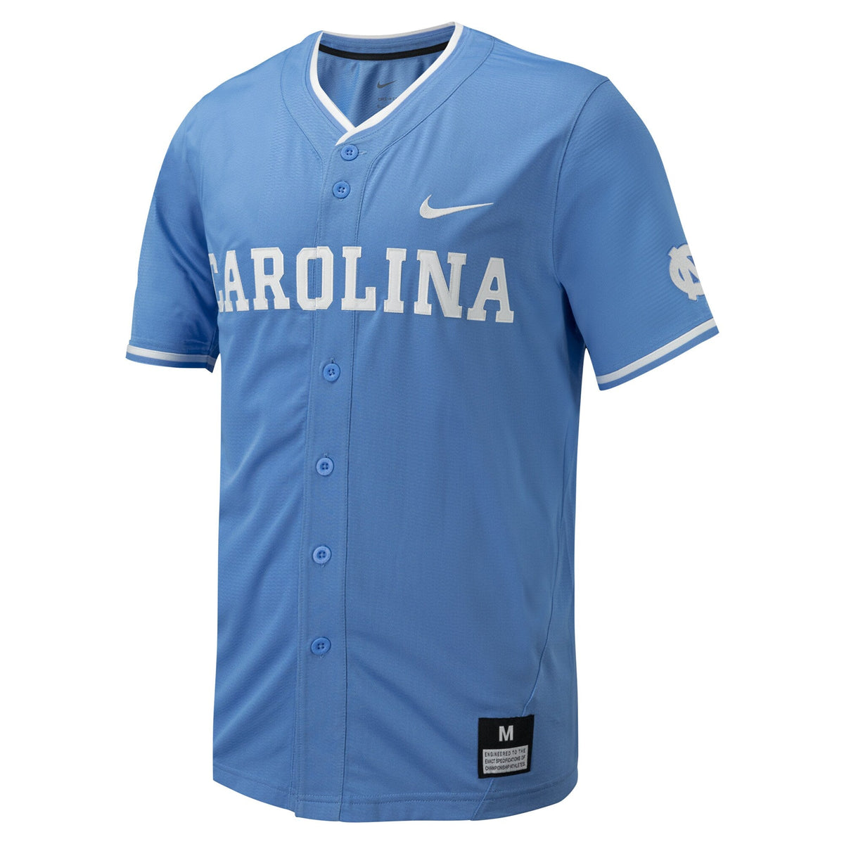 Carolina Blue North Carolina Tar Heels Replica Full-Button Baseball Jersey product image 3, provided for visual reference