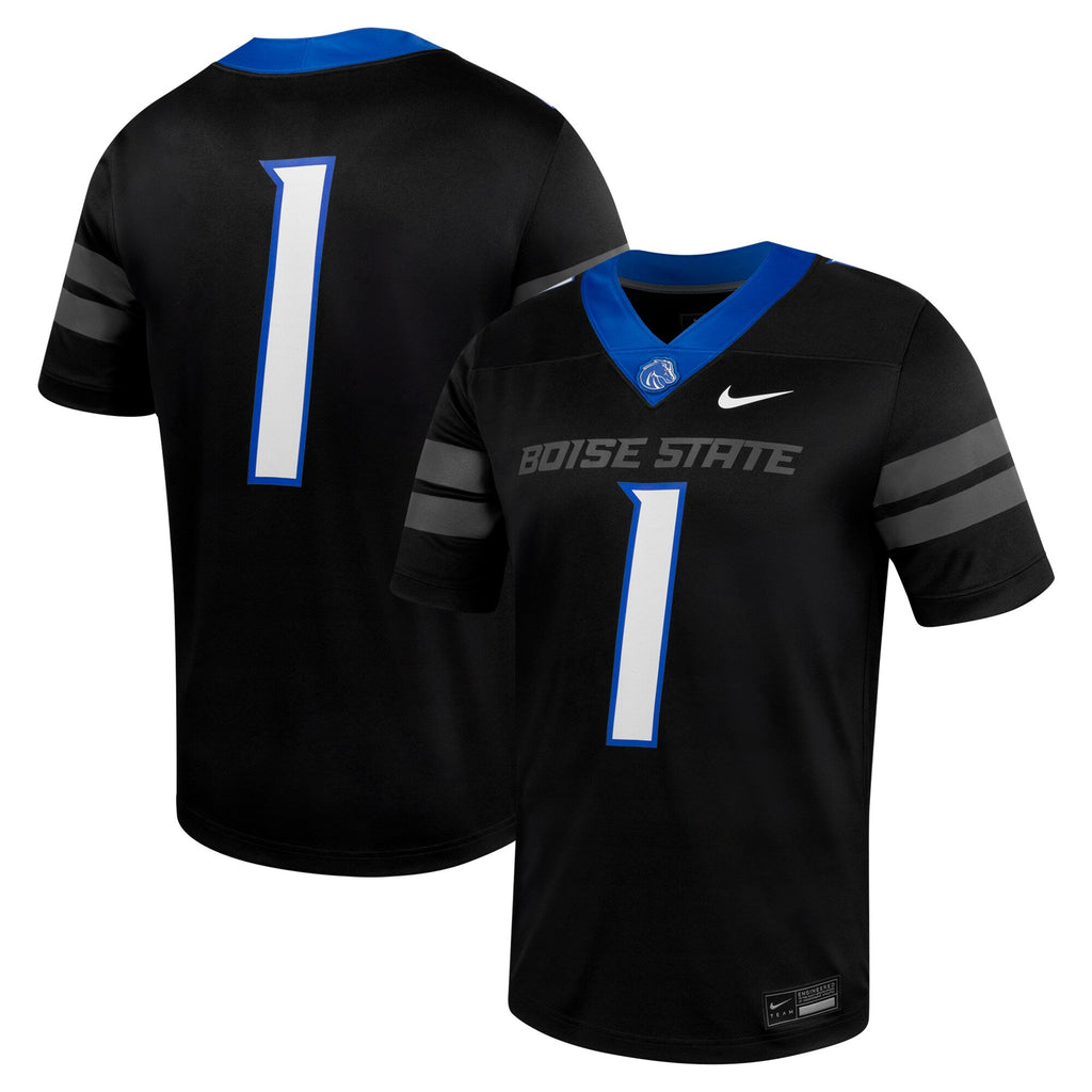#1 Boise State Broncos Untouchable Football Jersey - Black product image 1, provided for visual reference and product detail