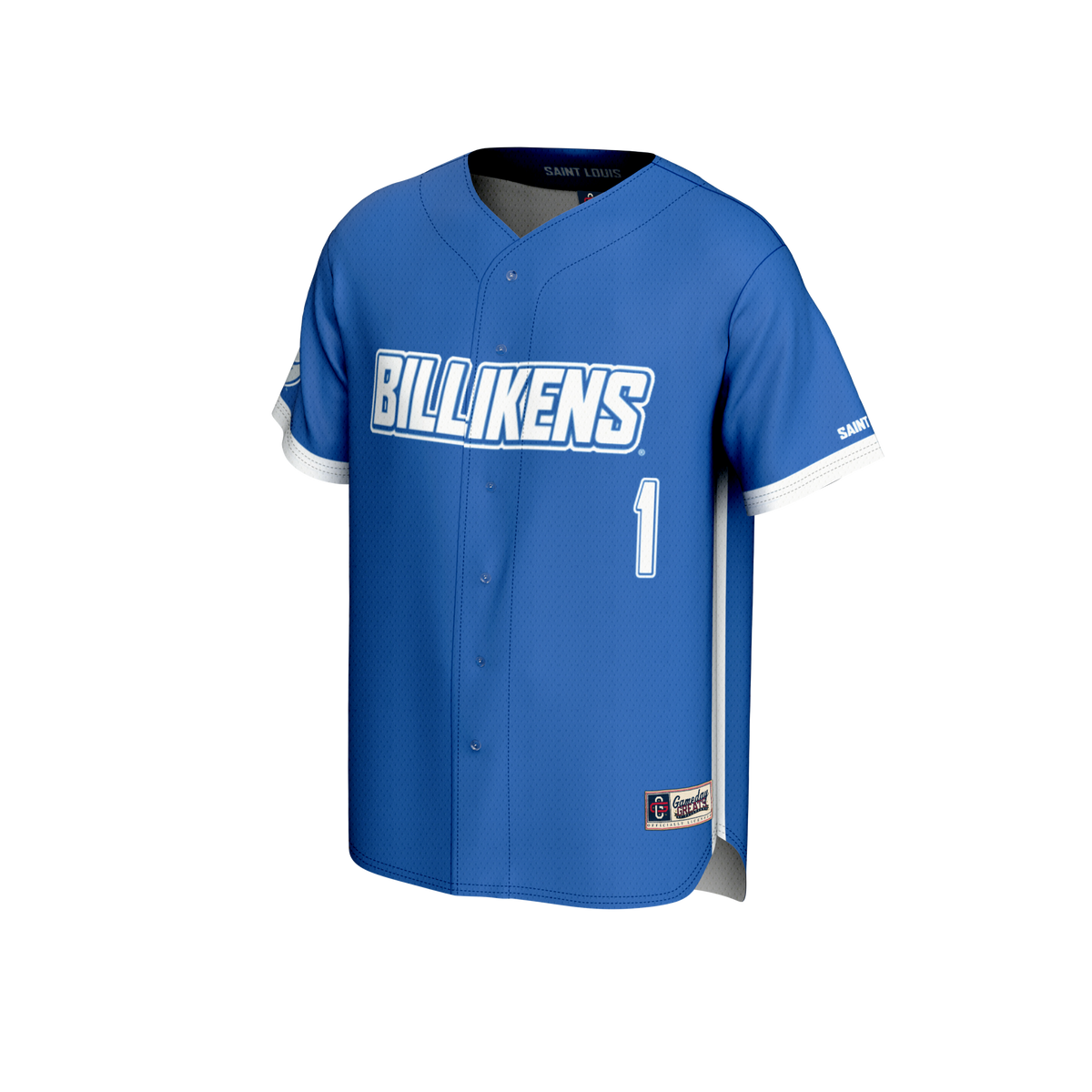#1 Saint Louis Billikens Lightweight Baseball Fashion Jersey - Blue product image 3, provided for visual reference and