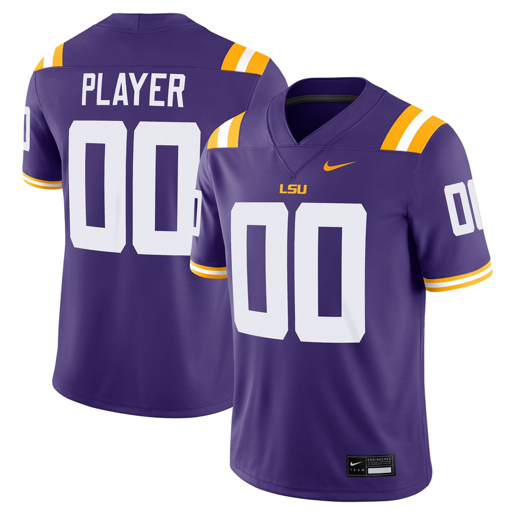 LSU Tigers NIL Pick-A-Player Game Jersey - Purple product image 1, provided for visual reference and product detail review