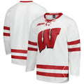 Wisconsin Badgers Replica Hockey Jersey - White product image 1, provided for visual reference and product detail review