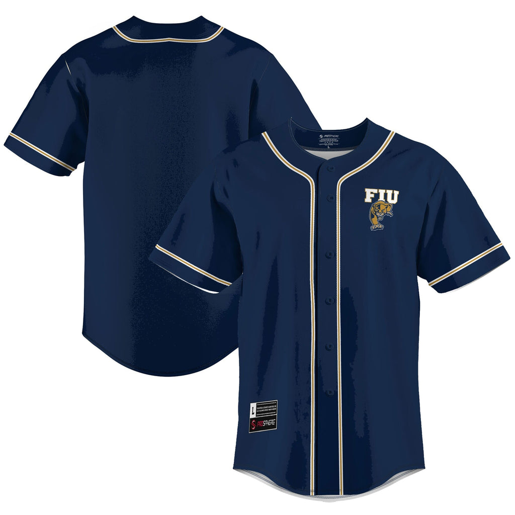 FIU Panthers Lightweight Baseball Jersey - Blue product image 1, provided for visual reference and product detail review