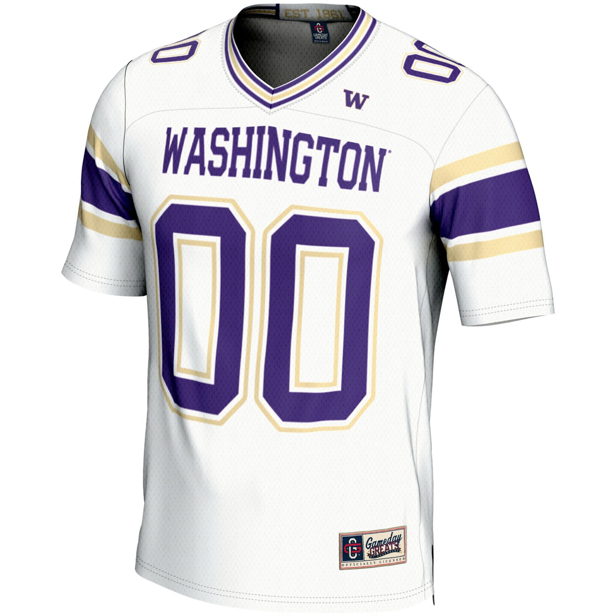 Washington Huskies NIL Pick-A-Player Football Jersey - White product image 3, provided for visual reference and product