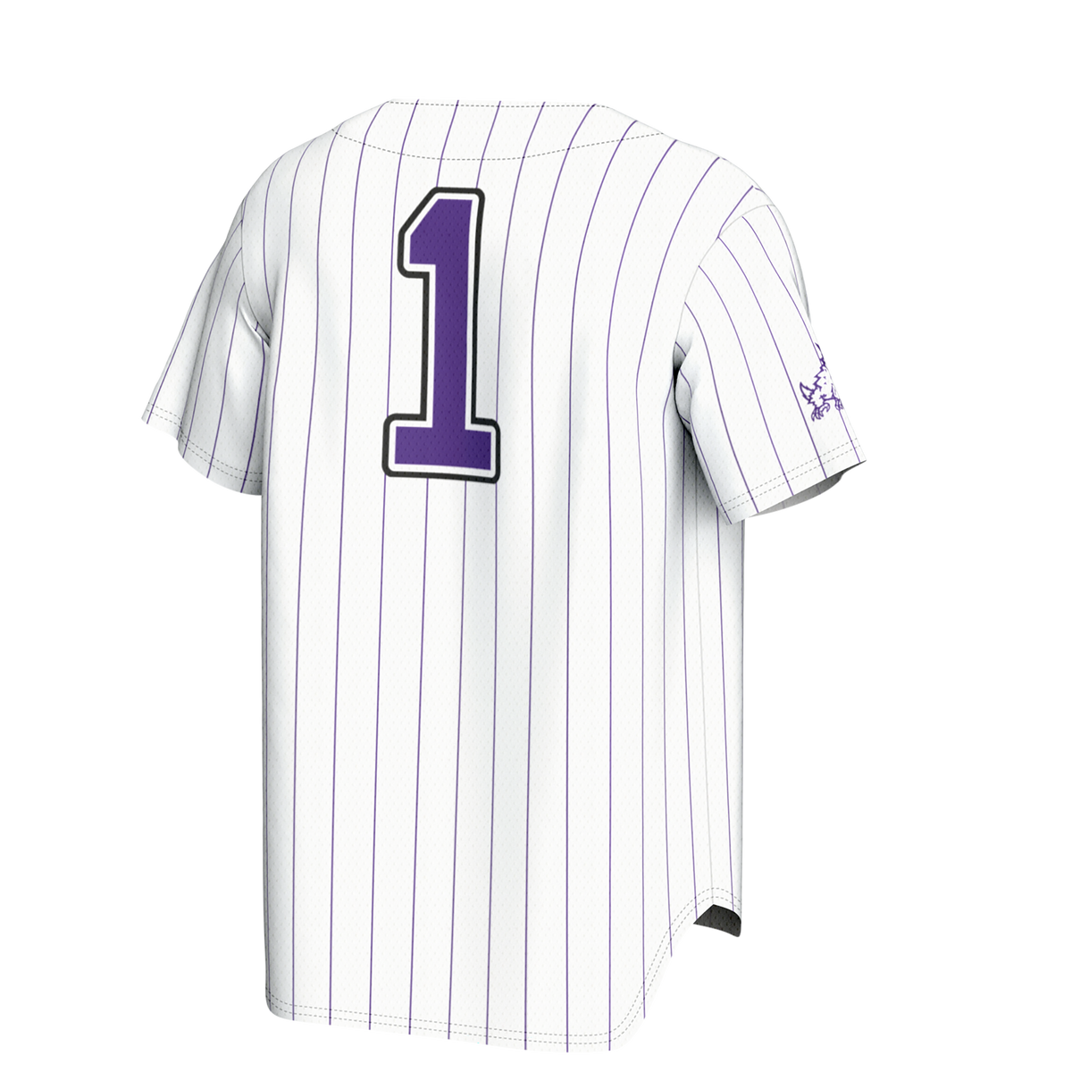 TCU Horned Frogs Lightweight Collegiate Baseball Fashion Jersey - White product image 4, provided for visual reference and