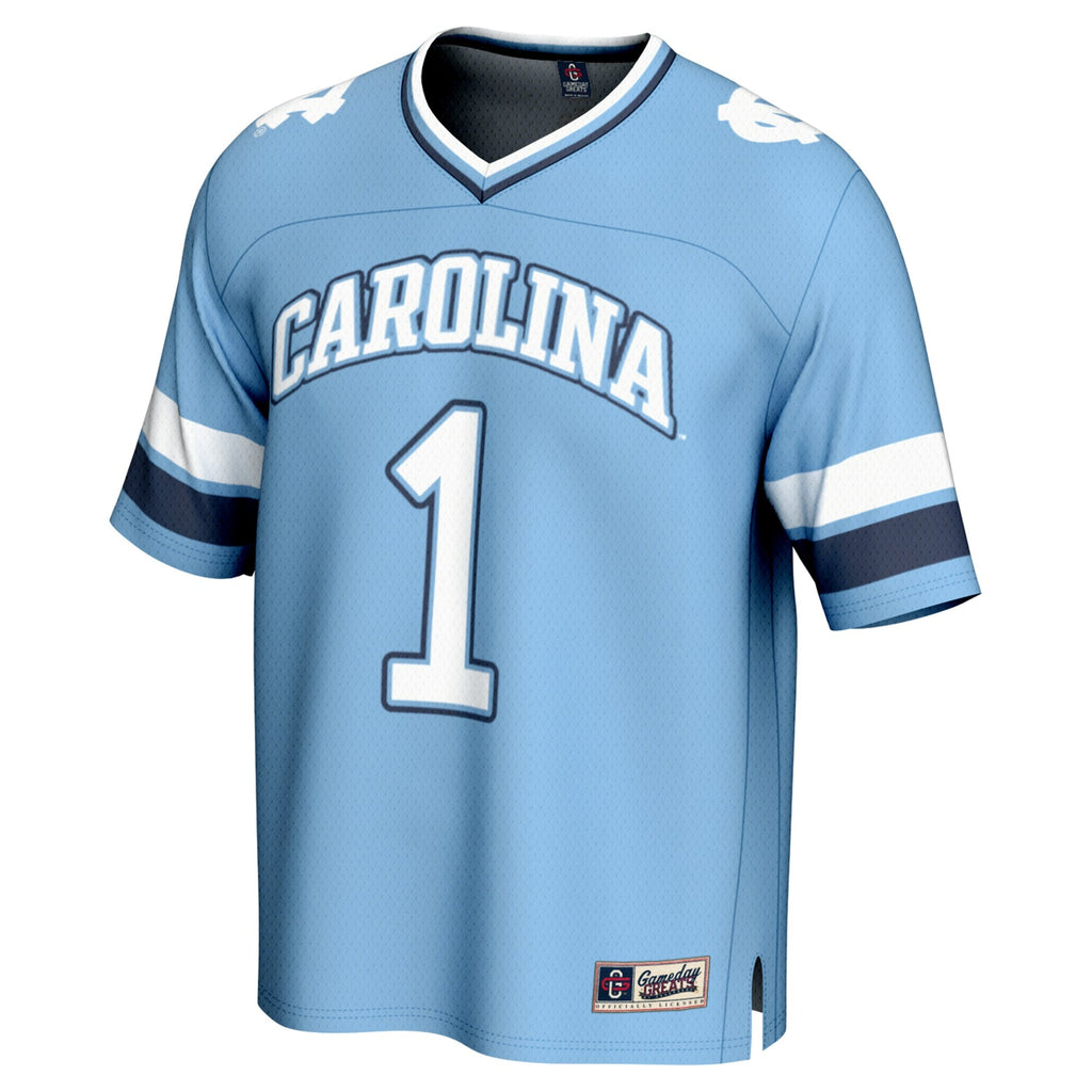 #1 North Carolina Tar Heels Lightweight Collegiate Football Fashion Jersey - Carolina Blue product image 3, provided for