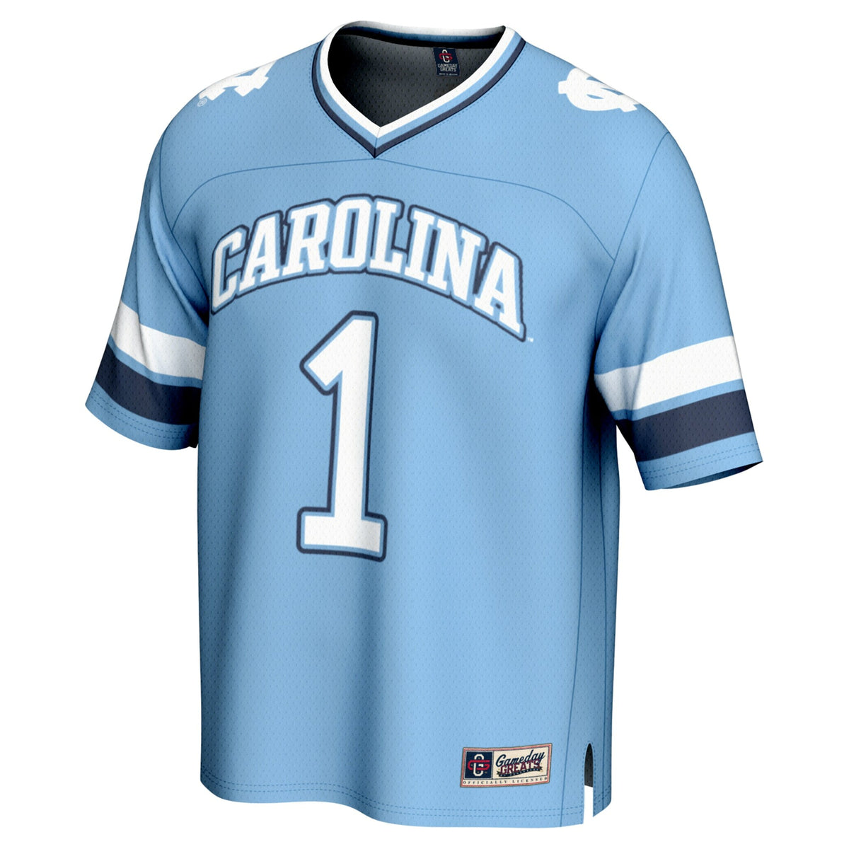 #1 North Carolina Tar Heels Lightweight Collegiate Football Fashion Jersey - Carolina Blue product image 3, provided for