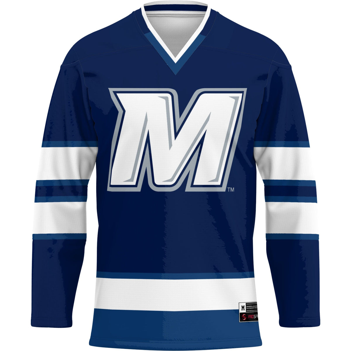 Monmouth Hawks Hockey Jersey - Navy product image 3, provided for visual reference and product detail review