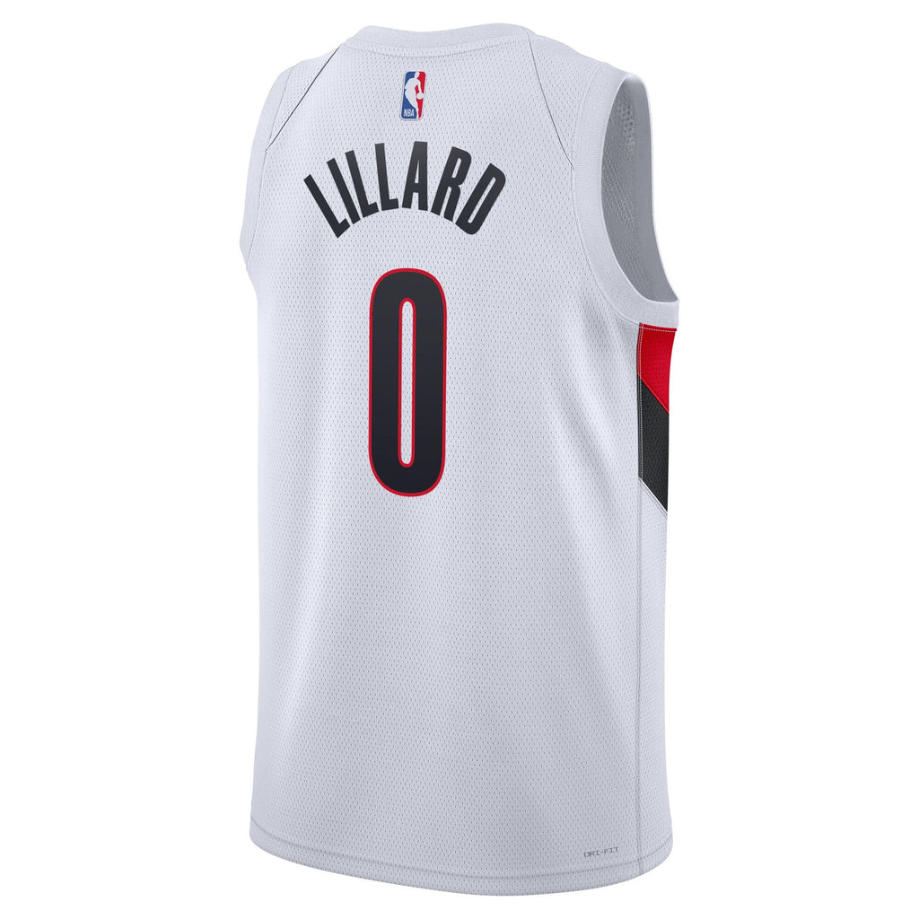 Portland Trail Blazers Replica Association Edition Swingman Jersey - White - Damian Lillard product image 4, provided for