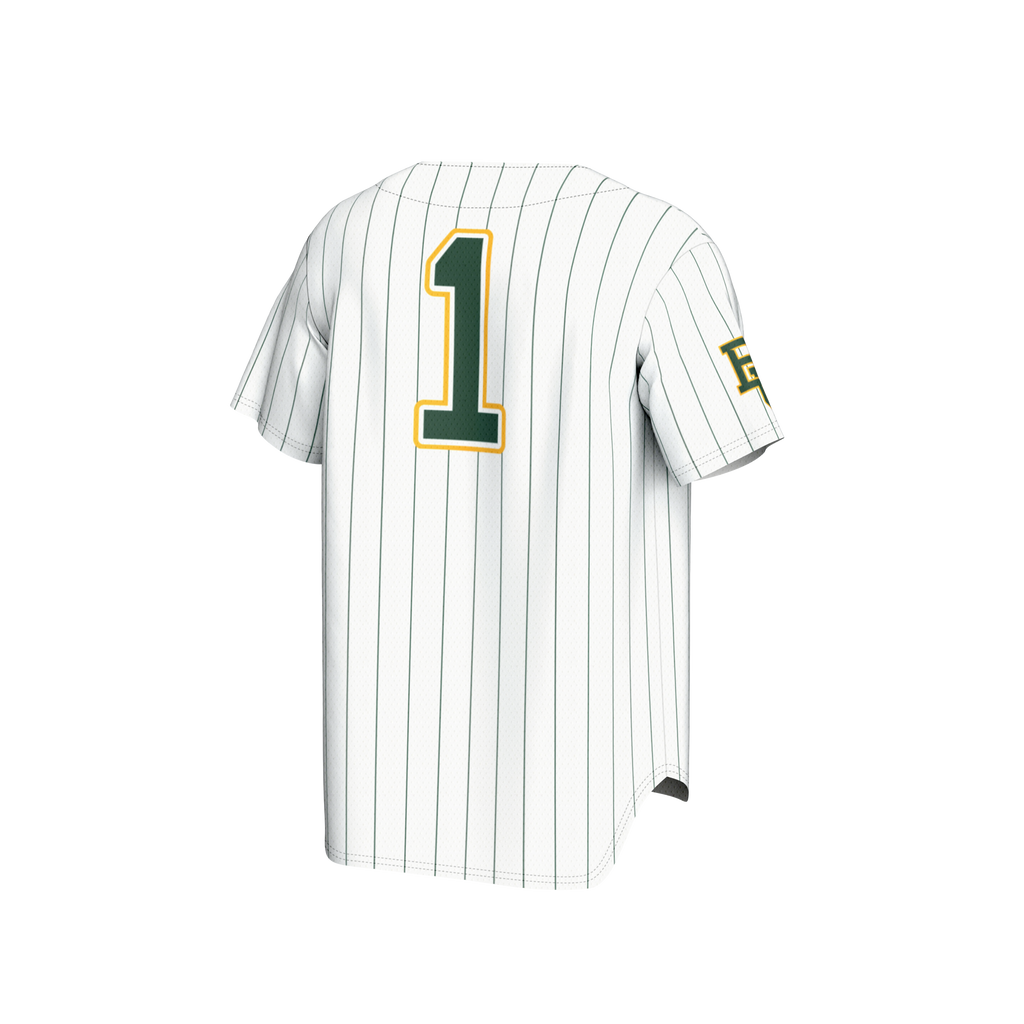 #1 Baylor Bears Lightweight Baseball Fashion Jersey - White product image 4, provided for visual reference and product