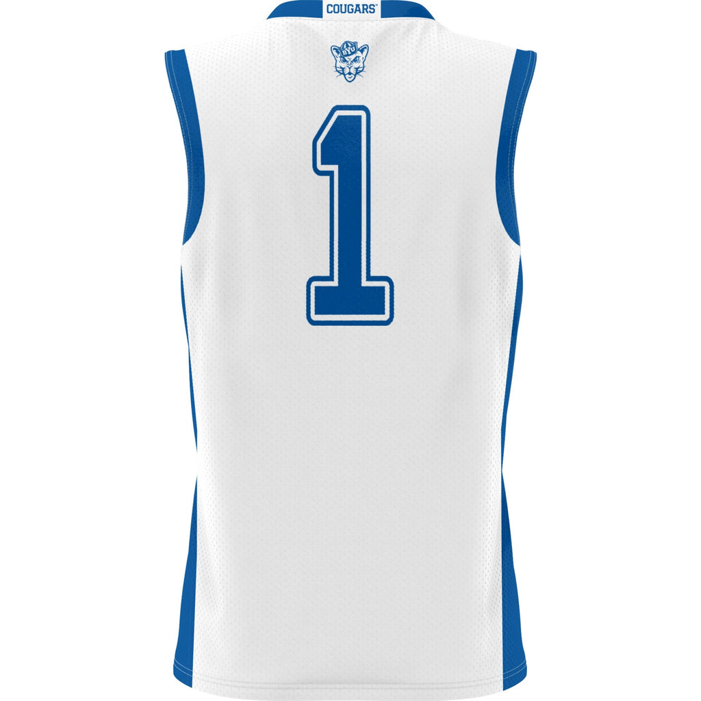 #1 BYU Cougars Lightweight Basketball Jersey - White product image 4, provided for visual reference and product detail review