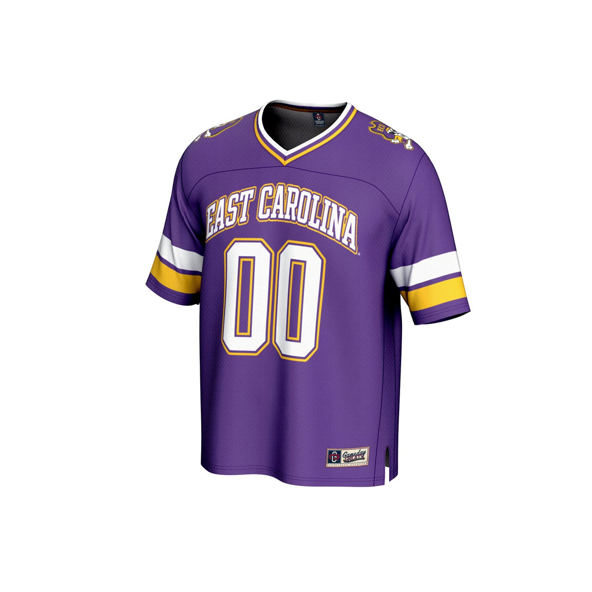 ECU Pirates NIL Pick-A-Player Football Fashion Jersey - Purple product image 3, provided for visual reference and product
