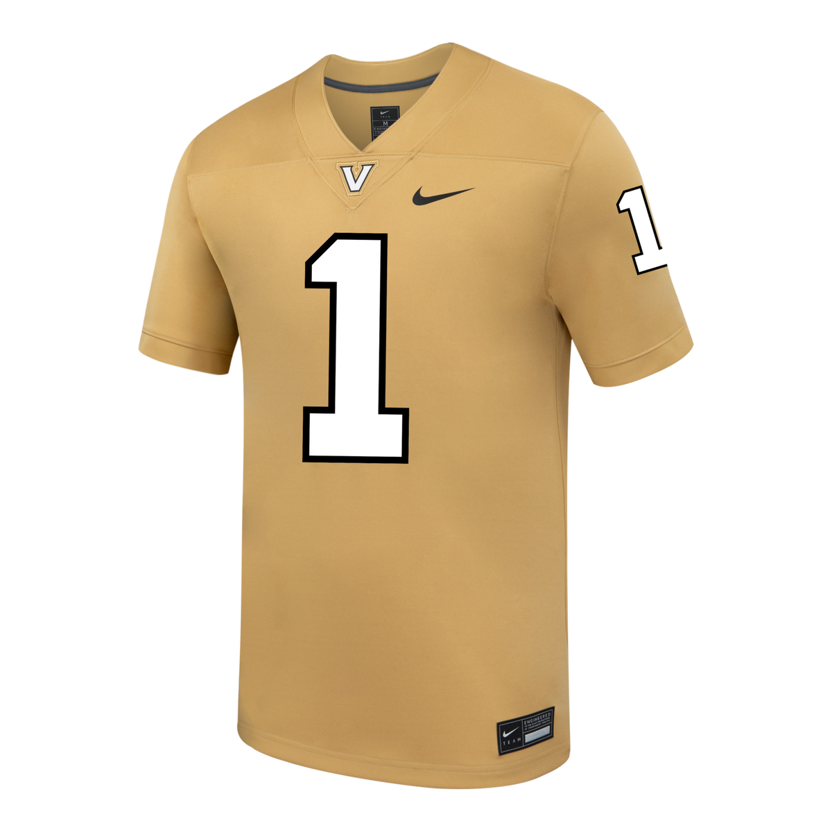 #1 Gold Vanderbilt Commodores Replica Football Jersey product image 3, provided for visual reference and product detail