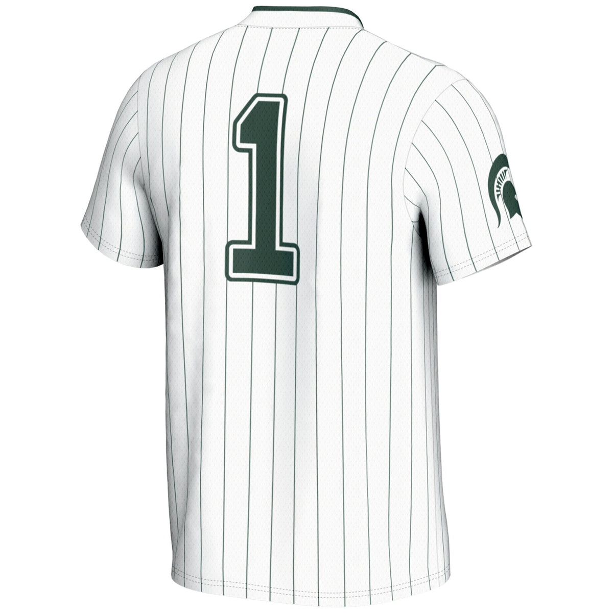 #1 Michigan State Spartans Lightweight Softball Jersey - White product image 4, provided for visual reference and product